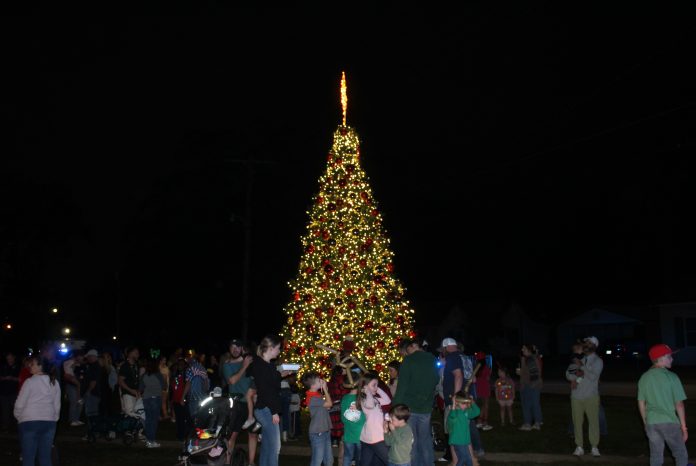 Broussard Lighting of the Christmas Tree with Golf Cart Santa 2023