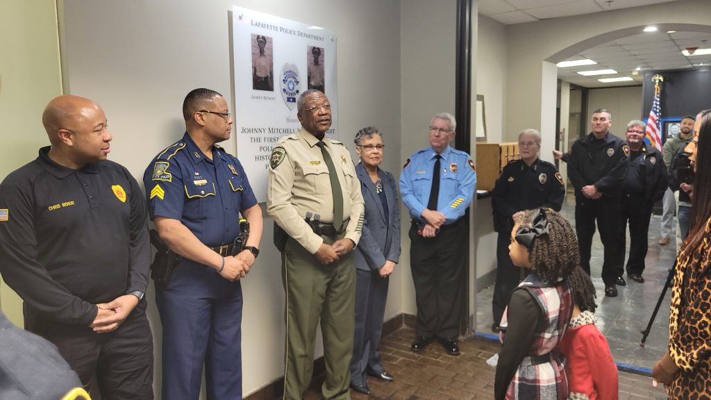 Lafayette Police Department Plaque Dedication for James Benoit and Johnny Mitchell