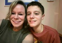 Tish Johnson and son Cameron