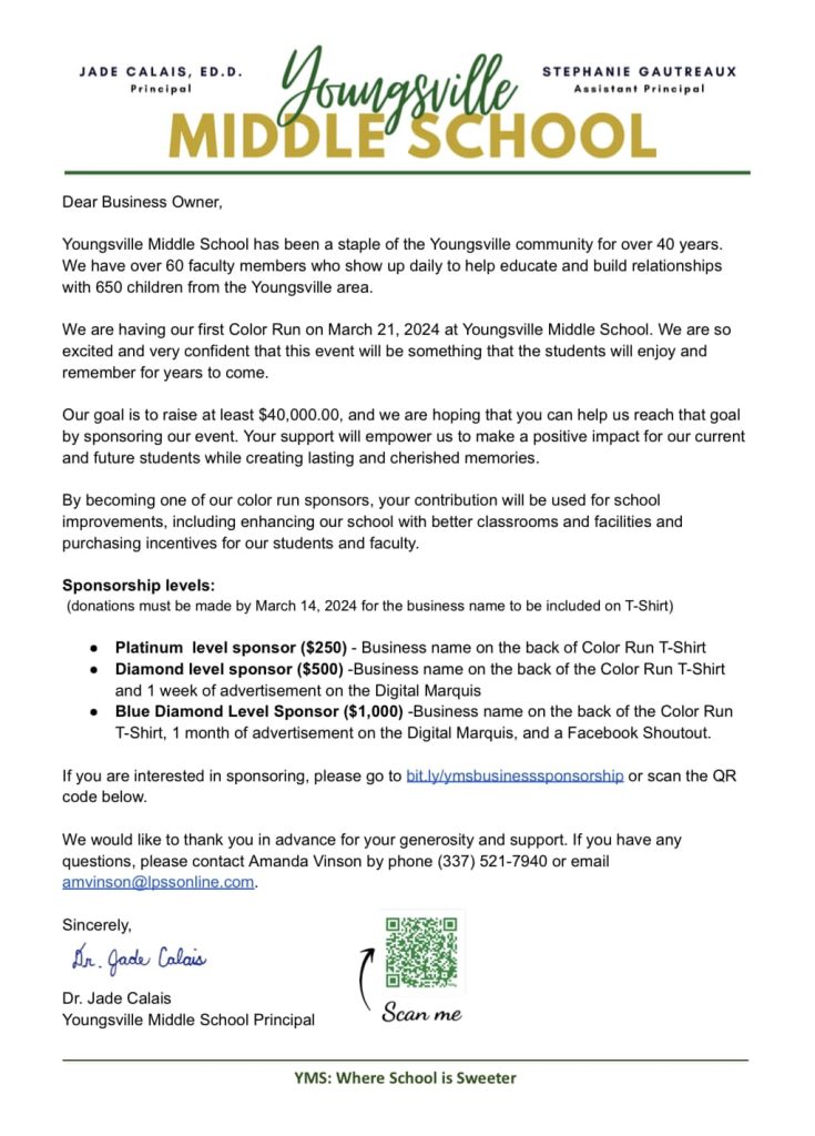 2024 Youngsville Middle School Color Run