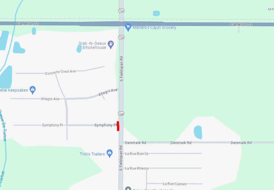 Symphony Place at S Fieldspan Road Closure