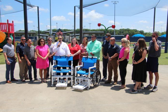 Kiwanis Club of Broussard/Youngsville donates aquatic wheelchair to Broussard Sports Complex