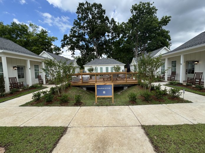 Parkside Cottages located in Youngsville Louisiana across from Foster Park.