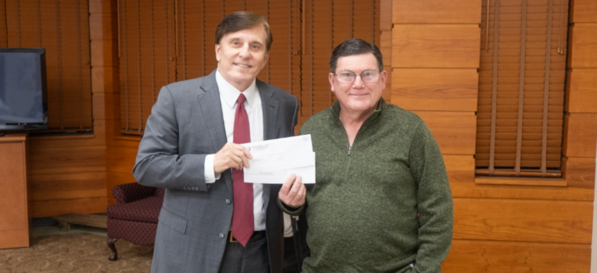 State Treasurer Fleming Delivers Largest Check In UCP History Dr John Fleming And James Willett 