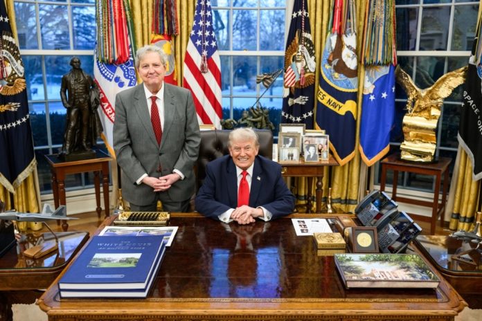 United States Senator John Kennedy (R-LA) and US President Donald Trump