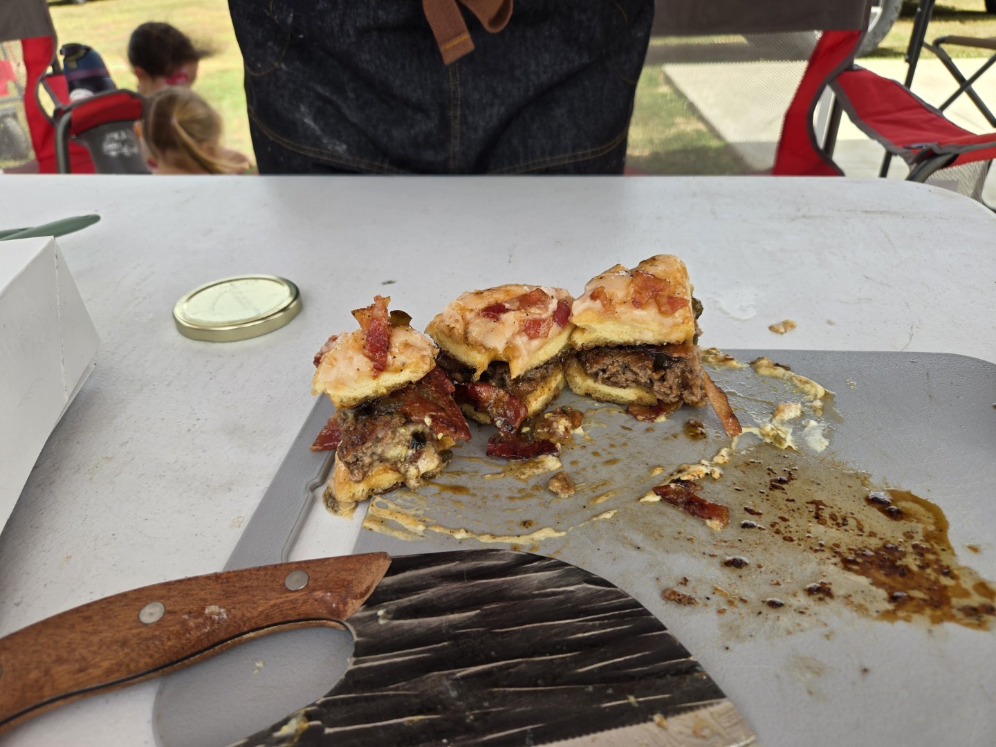 Youngsville Police Department's burger. Krewe De Acadian's Third'Annual BYOB Hamburger And Hot Dog Cookoff In Youngsville