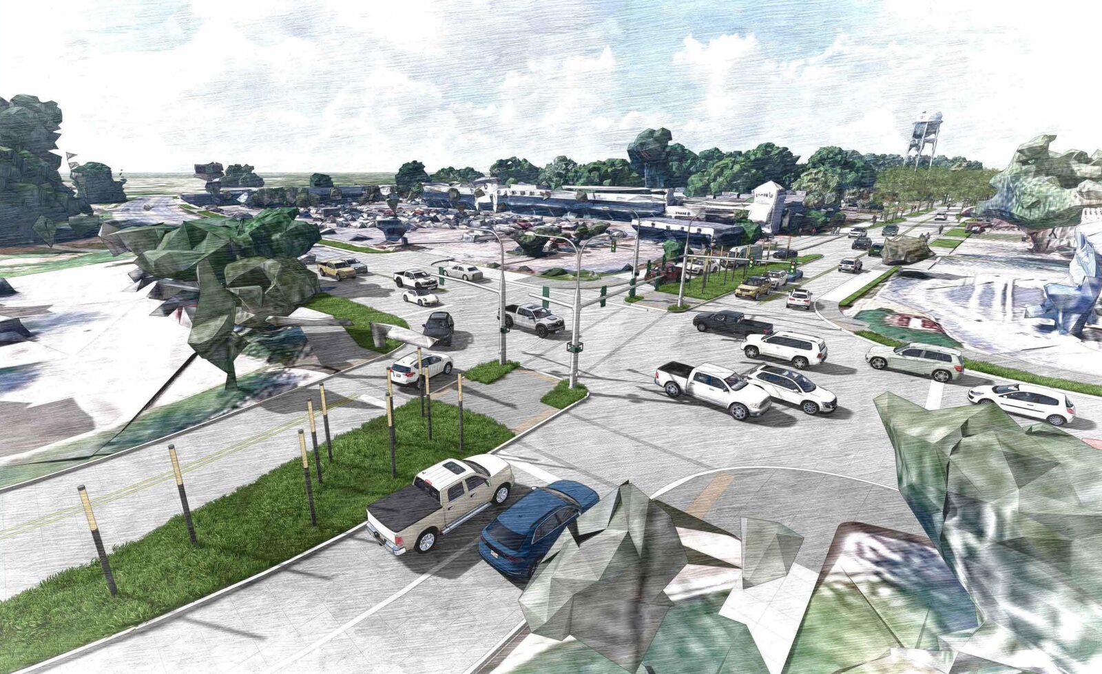 Bertrand South Gateway at Johnston (Day)